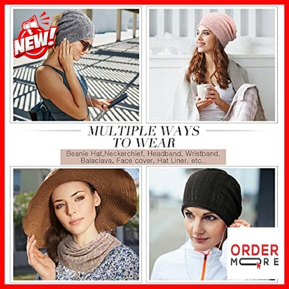 5-Piece Slouchy Beanie Set for Chemo Patients, Soft Stretch Head Wraps main image 5